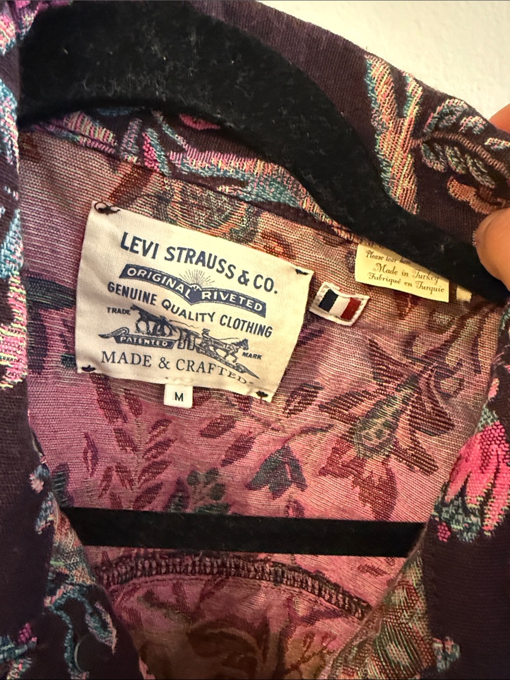 Levi's Made & Crafted Jacquard Floral Fringe Trucker Jacket - Picture 4 of 5